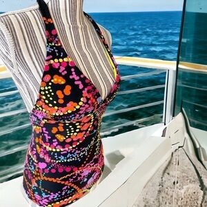 ARIZONA Jean Company, 2 piece swimsuit, size medium, halter top w/removable pads